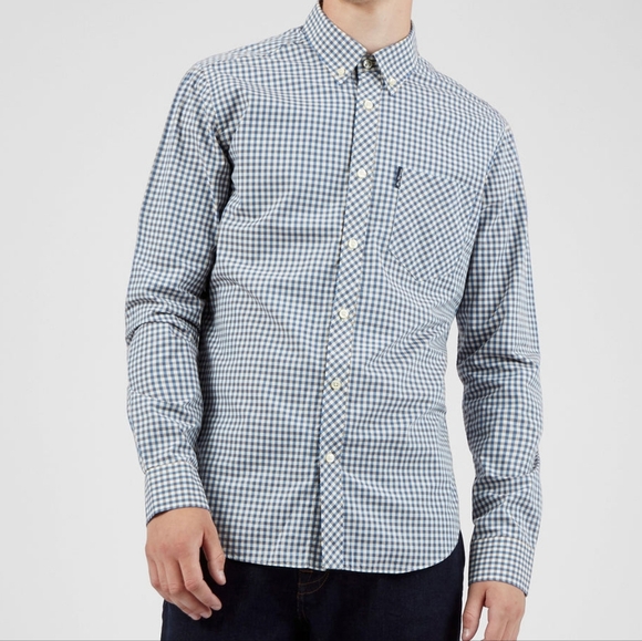 Ben Sherman Other - Ben Sherman Shirt Long Sleeve Button Down Gingham Checkered Plaid Blue White L